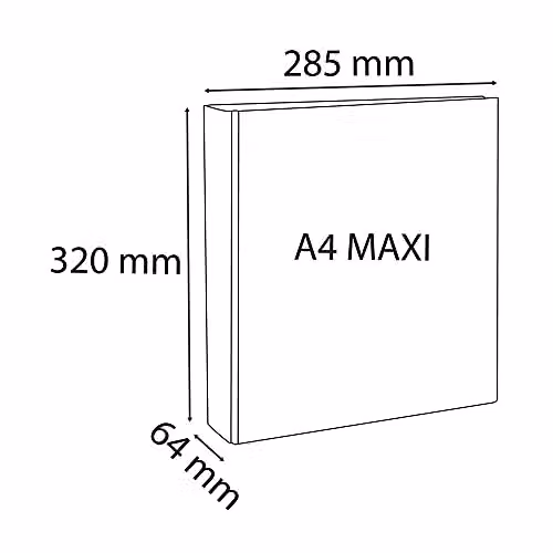 Exacompta Blue Opaque Rigid Ring Binder with 4 Rings and 3 Pockets, A4 Size – 3