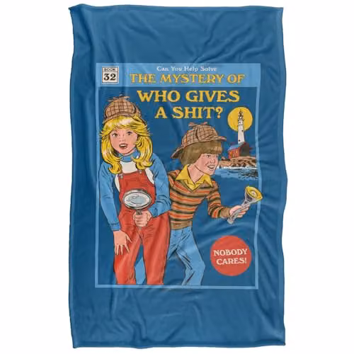 Steven Rhodes Who Gives A Shit Super Soft Fleece Throw Blanket, Multicolour, W/D/H: 91 x 147 cm – 5