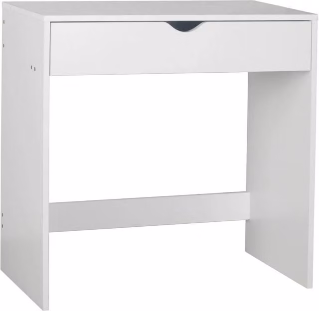 Havendro White Wooden Dressing Table and Computer Desk