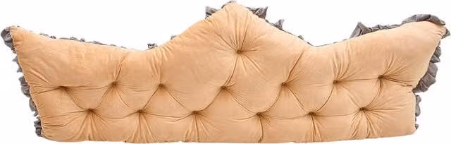 Livingandhome Velvet Tufted Headboard Pillow in Brown, Grey or Beige, Width: 180 cm