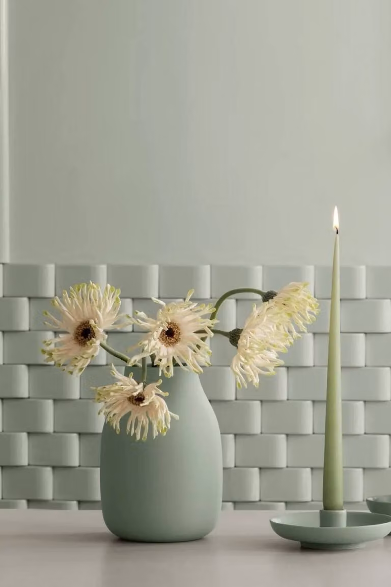 Blomus Colora Vase L in Desert Sage Green Ceramic
