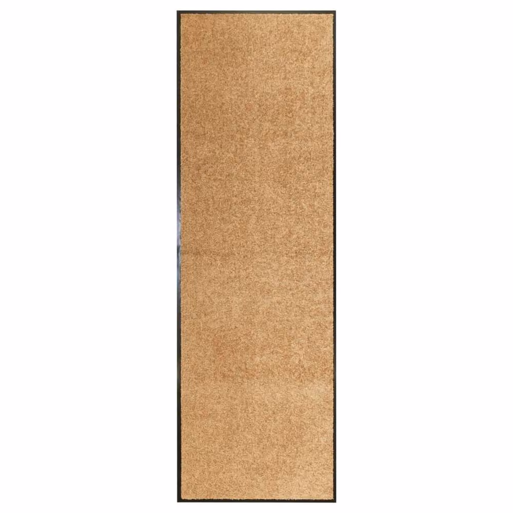 Berkfield Home Washable Non-Slip Pliable Doormat, Cream, W: 60 cm, L: 180 cm – 2