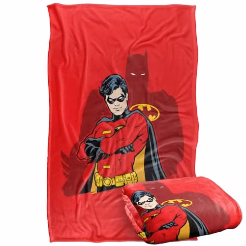 Warner Bros. Batman Wingman Super Soft Fleece Throw Blanket for Children, Multicolour, W: 91.44 cm, L: 147 cm – 1
