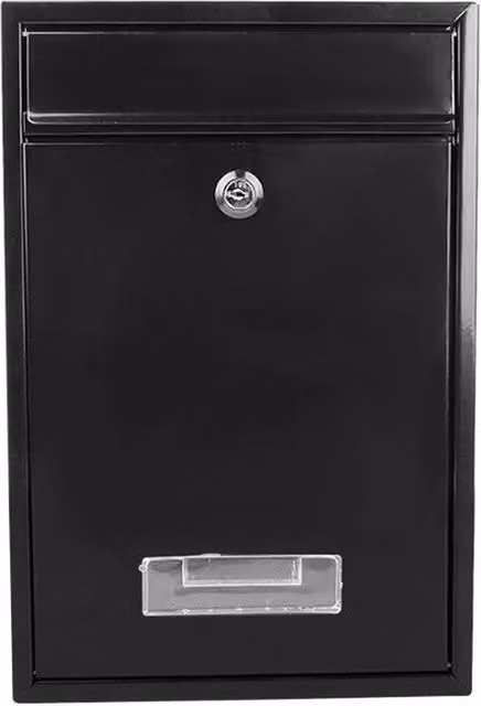 Nordara Black Iron Wall Mounted Lockable Letter Box – 1