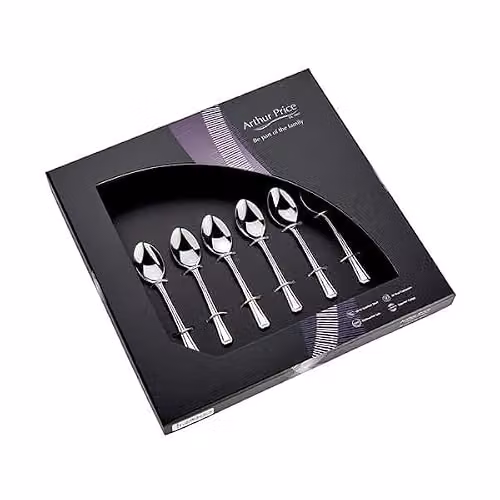 Arthur Price Harley Polished Stainless Steel Teaspoons, Set of 6, Silver – 3