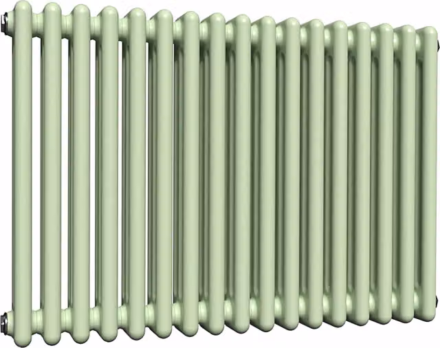 Lux Heat Horizontal 3 Column Steel Radiator in Green, W: 60.0 cm, H: 78.5 cm