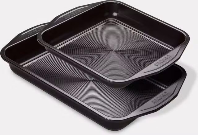 Circulon Ultimum Non Stick Carbon Steel Rectangular Baking Sheet Set of 2, Black