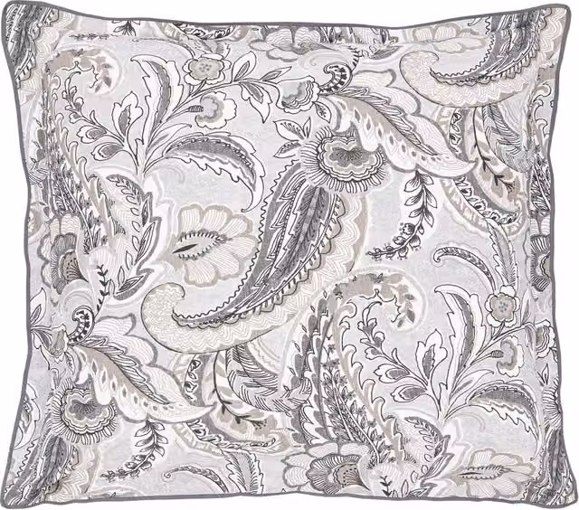 Bedeck of Belfast Kotana 2 Pack Pure Cotton Jacquard Square Pillowcases in Anthracite Grey