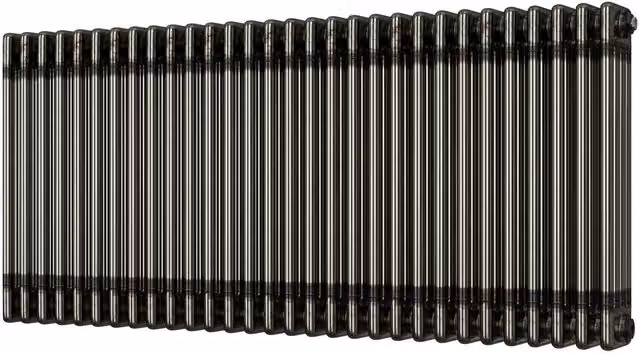 Alpha Raw Metal 4 Column Radiator in Silver Stainless Steel, H: 59.2 cm, W: 134 cm, D: 60 cm