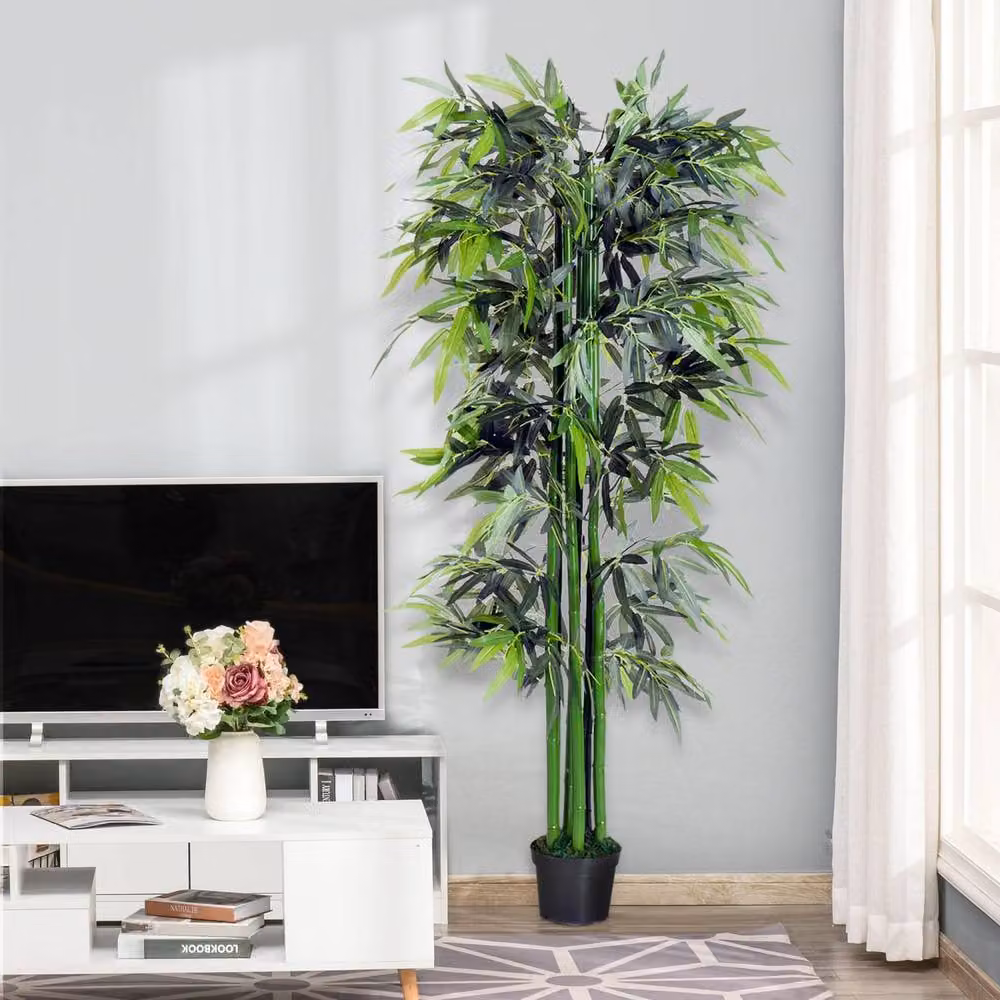 Wyld Haus Marifa Artificial Green Bamboo Tabletop Tree in Pot – 5