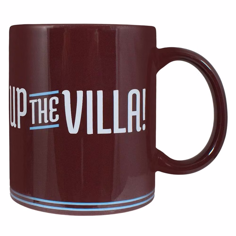 Aston Villa FC Up The Villa Ceramic Mug, 315ml, Red and Yellow – 2