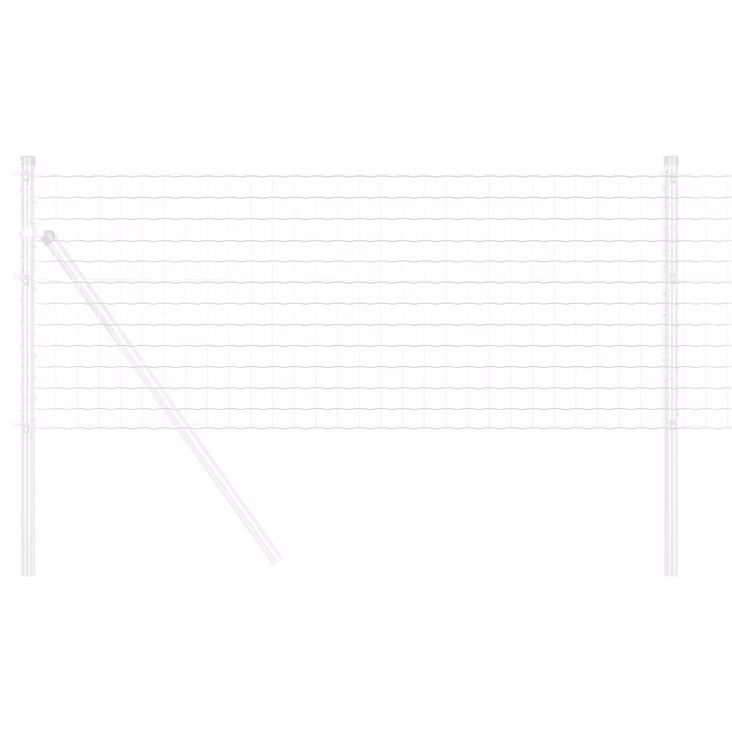 Berkfield Home Euro Fence Galvanised Steel in Green, W: 10 m, H: 0.8 m – 2
