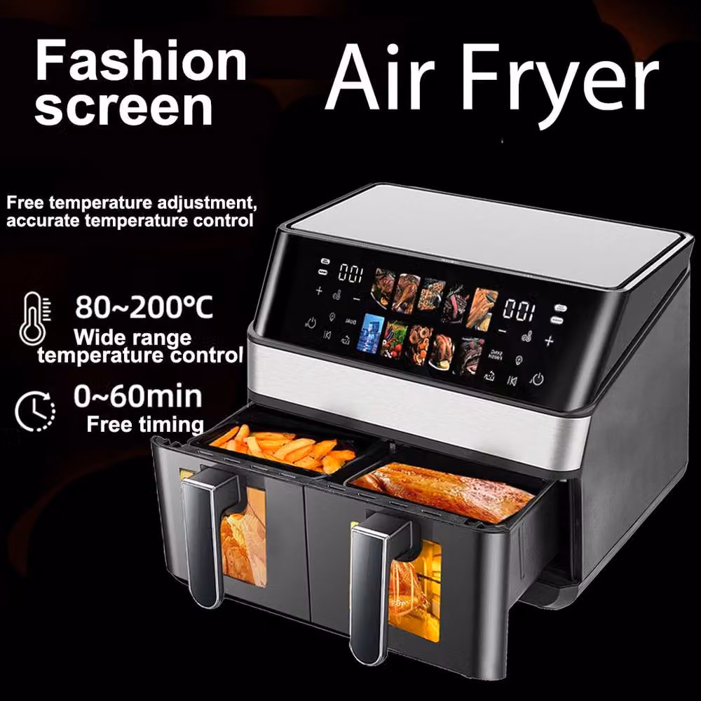 VOGREX 12L Dual Zone Digital Air Fryer with Digital Display in Black – 5