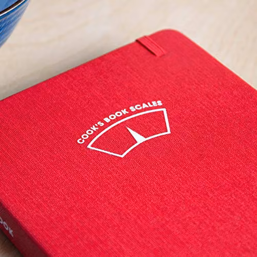 Suck UK Cook's Book Digital Kitchen Scale in Red with Glass Surface – 5