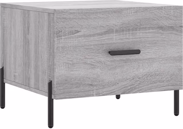 Berkfield Home Modern Square Coffee Table in Grey Sonoma, W/D/H: 50 x 50 x 40 cm