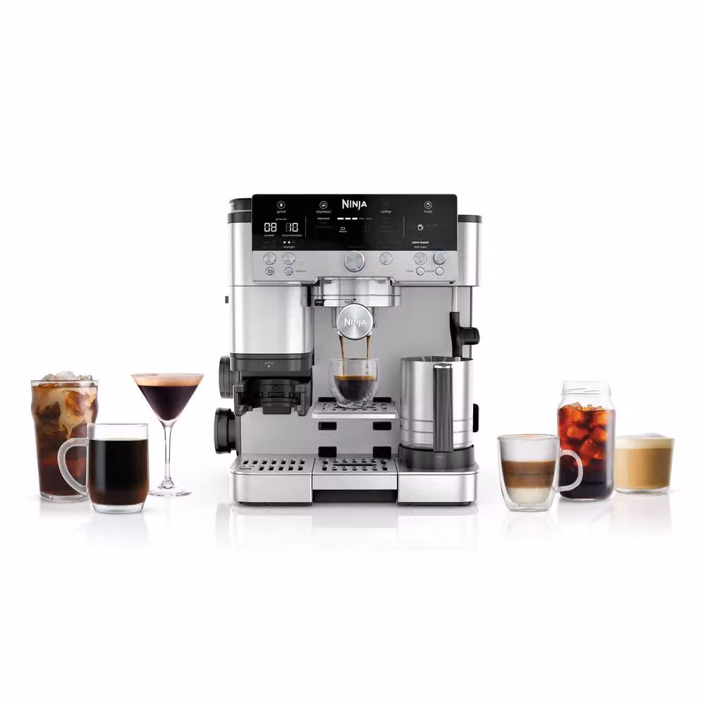 Ninja Luxe Café 2 in 1 Mini Espresso Machine ES301UK in Black with Integrated Scale and Steam Wand – 2