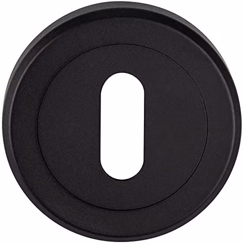 Loops 51mm Lock Profile Escutcheon with Chamfered Edge and Concealed Fix in Matt Black