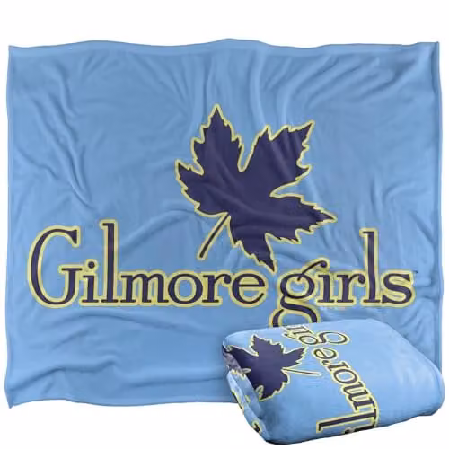 Warner Bros. Gilmore Girls Leaf Logo Super Soft Silky Touch Fleece Throw Blanket, Multicolour, W: 127.0 cm x D: 152.4 cm – 1