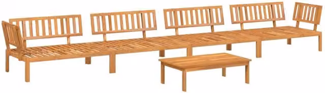 Berkfield Home 5 Piece Garden Pallet Sofa Set in Brown Solid Acacia Wood – 1