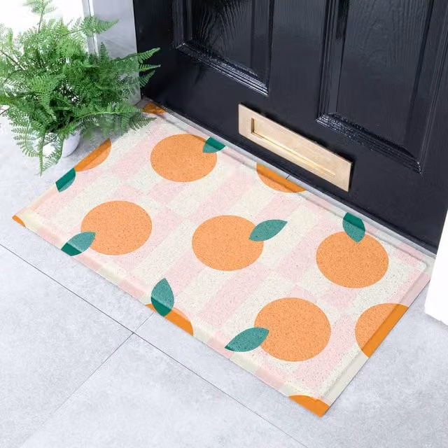 Artsy Mats Elizabeth Olwen Oranges Indoor/Outdoor Doormat, Orange, W: 70 cm, D: 40 cm – 1