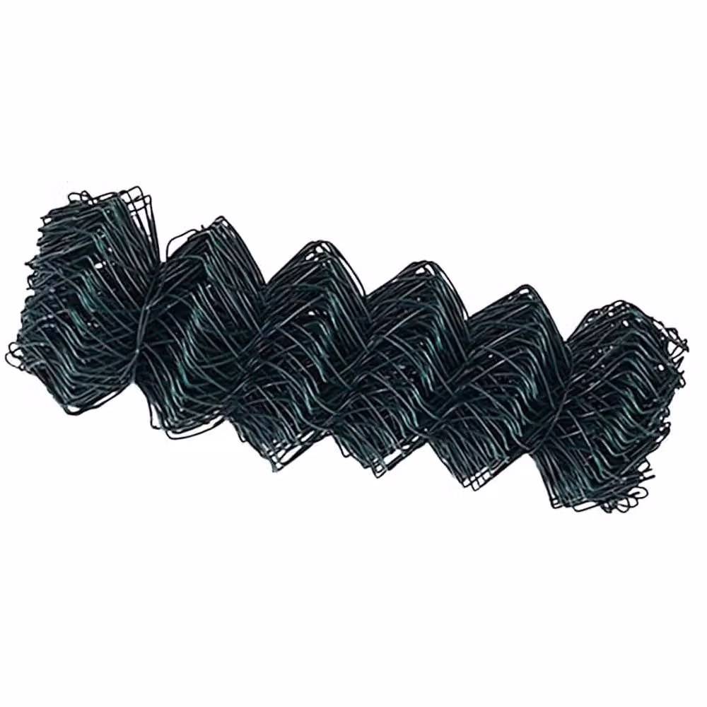 Berkfield Home Green PVC Coated Galvanised Steel Round Chain Link Fence – 3