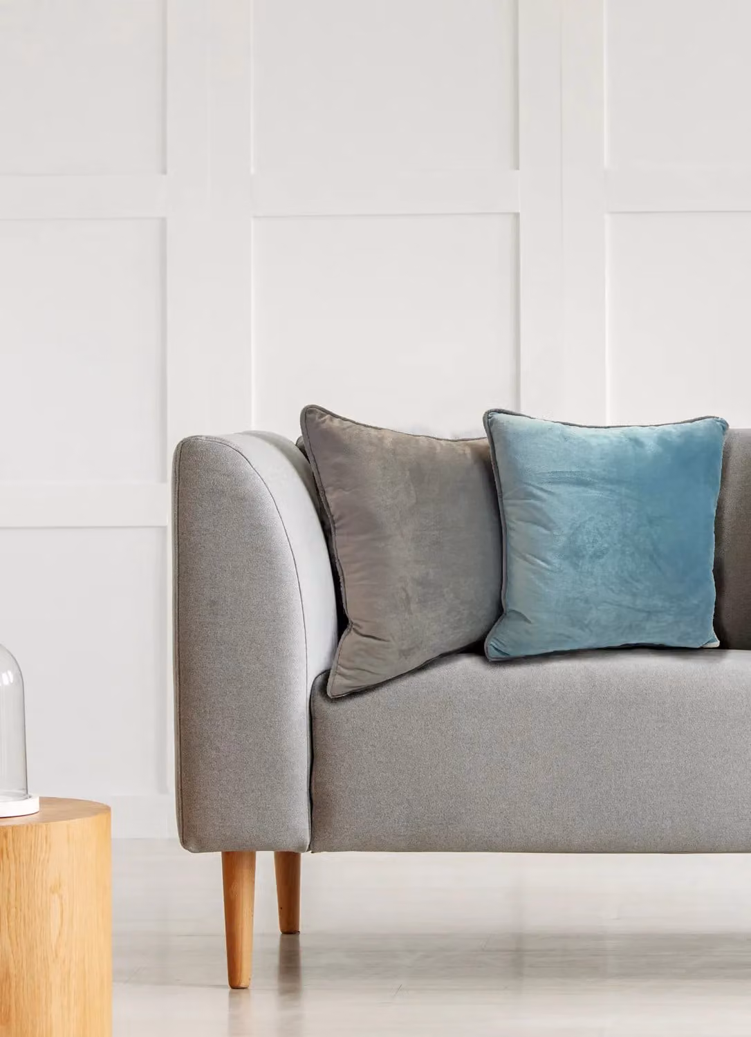 Rapport Home Blue Velvet Polyester Square Cushion Cover, W/D/H: 43 x 43 x 43 cm – 2