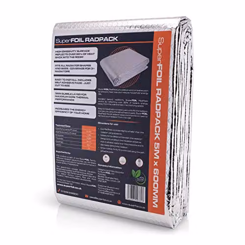 SuperFOIL Silver Radiator Insulation Reflective Bubble Kit – 1