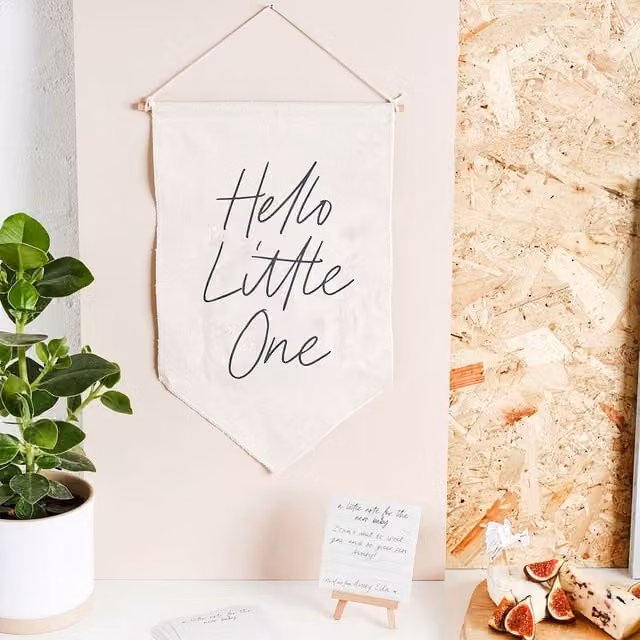 Club Green Canvas Hello Little One and Note Cards, Pack of 20 Multicolour and White Paper Notes