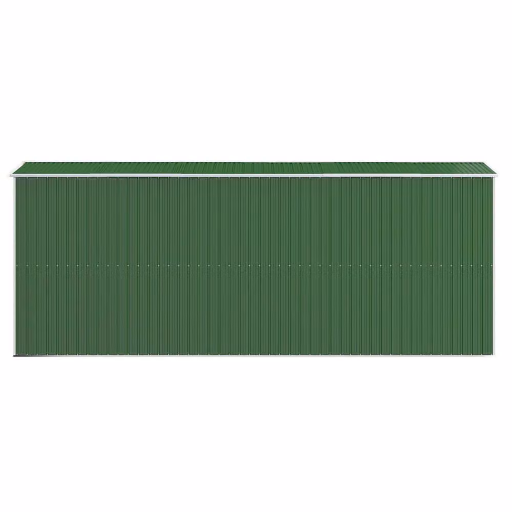 Berkfield Home Green Galvanised Steel Garden Shed with Sliding Doors and Side Vent, W/D/H: 192 x 523 x 223 cm – 4