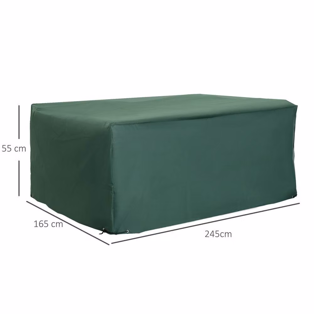 STILVORA Waterproof Garden Furniture Cover with PE Coating in Green – 3