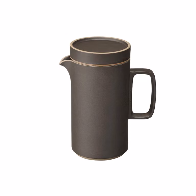 Hasami Porcelain Tall Teapot with Infuser in Black
