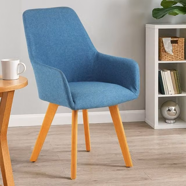 Orsina Stockholm Blue Scandinavian Dining Chair in Lacquered Beech Wood – 2
