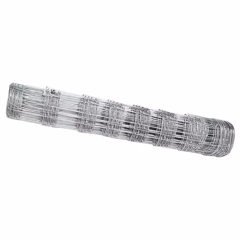 Berkfield Home Field Fence Galvanised Steel in Silver/Grey, H: 0.8 m x L: 25 m