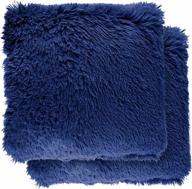 NewEdgeBlinds Teddy Square Cushion Cover in Blue