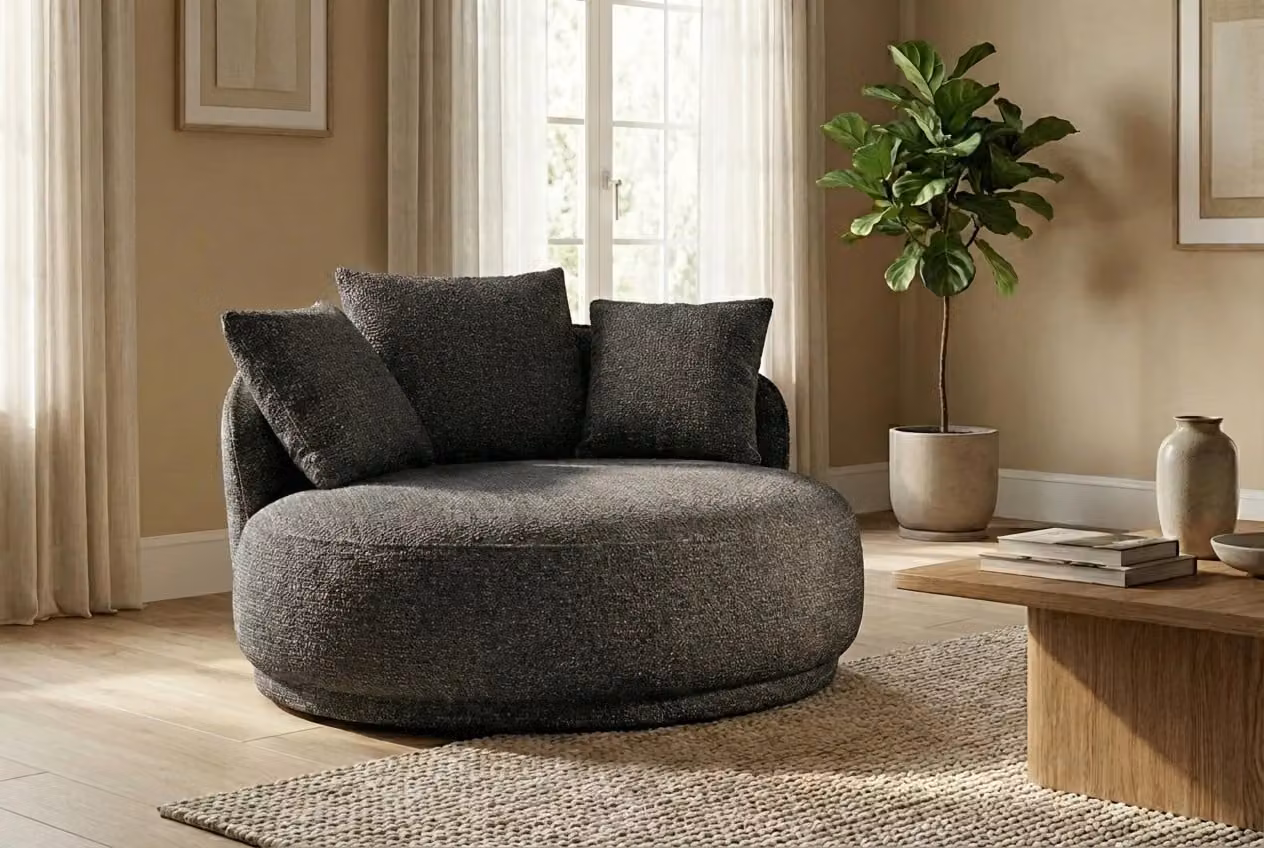 Araco Atelier Otis Armchair in Grey Fabric