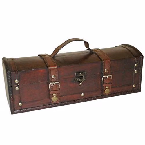 Something Different Wholesale Classic Wooden Treasure Trinket Box in Brown, W/D/H: 35 x 12 x 12 cm – 1
