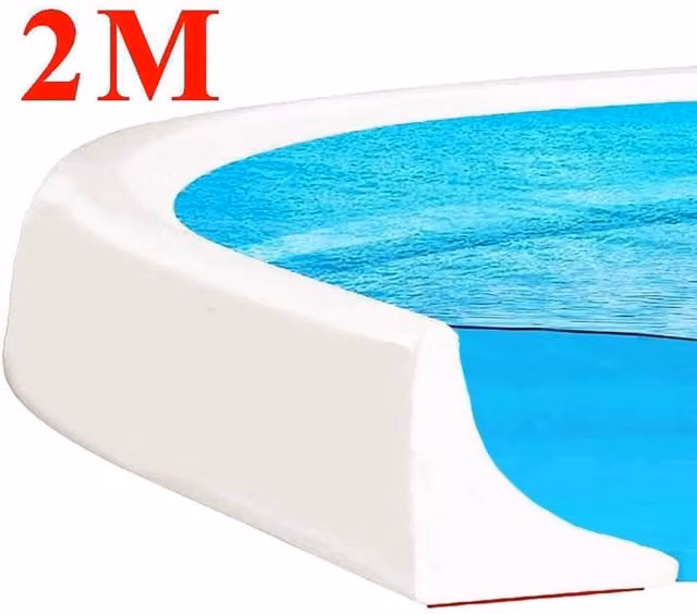 FLAVORA Silicone Shower Water Barrier Strip, White, Width: 180 cm, Height: 180 cm – 1