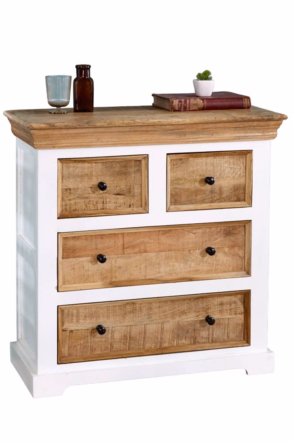 IH Design Washington White Solid Mango Wood Chest of 4 Drawers – 2