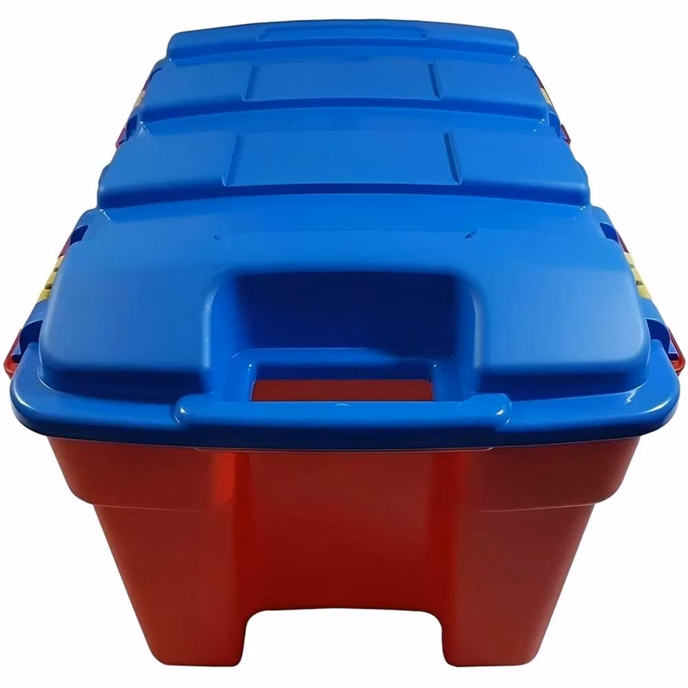 VOGREX 40 Litre Multicolour Plastic Storage Trunk Chest with Hinged Lid – 3