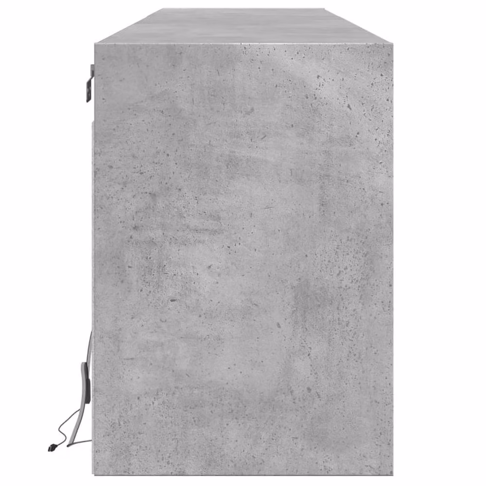 Berkfield Home Modern TV Wall Cabinet with LED in Concrete Grey, W/D/H: 180 x 31 x 45 cm – 4