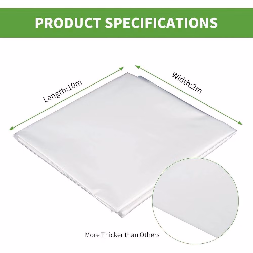 FLAVORA Clear Garden Polytunnel Protective Cover Film, 100g – 2