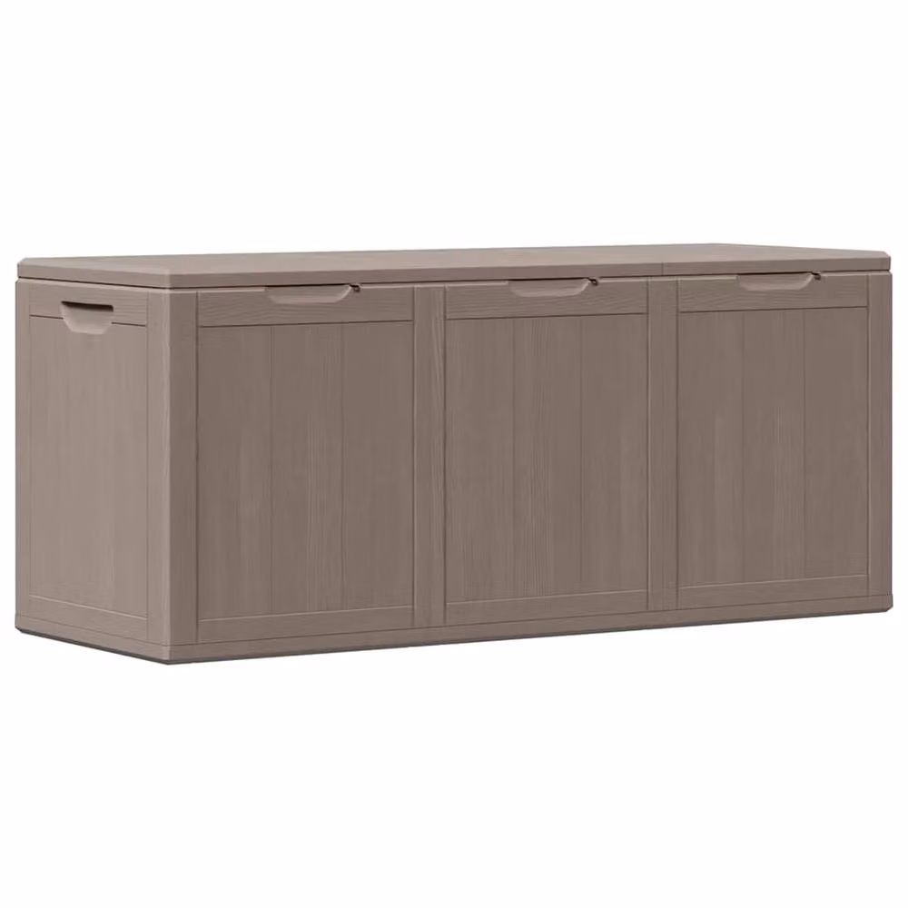 Berkfield Home Garden Storage Box, 270L, Brown Rattan Style Plastic, W: 118.5 cm, D: 44.5 cm, H: 51.0 cm – 3