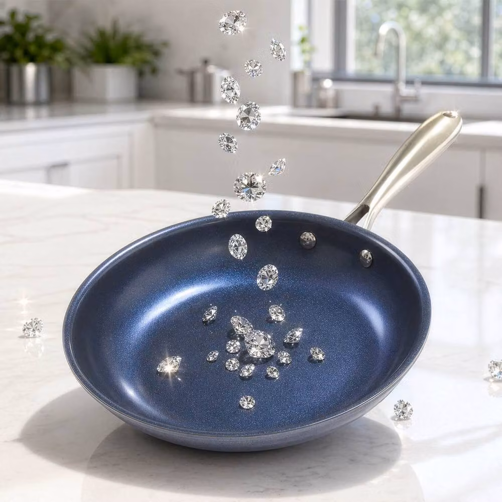 Coopers of Stortford Diamond Infused Ceramic Non-Stick Frying Pan in Blue – 2