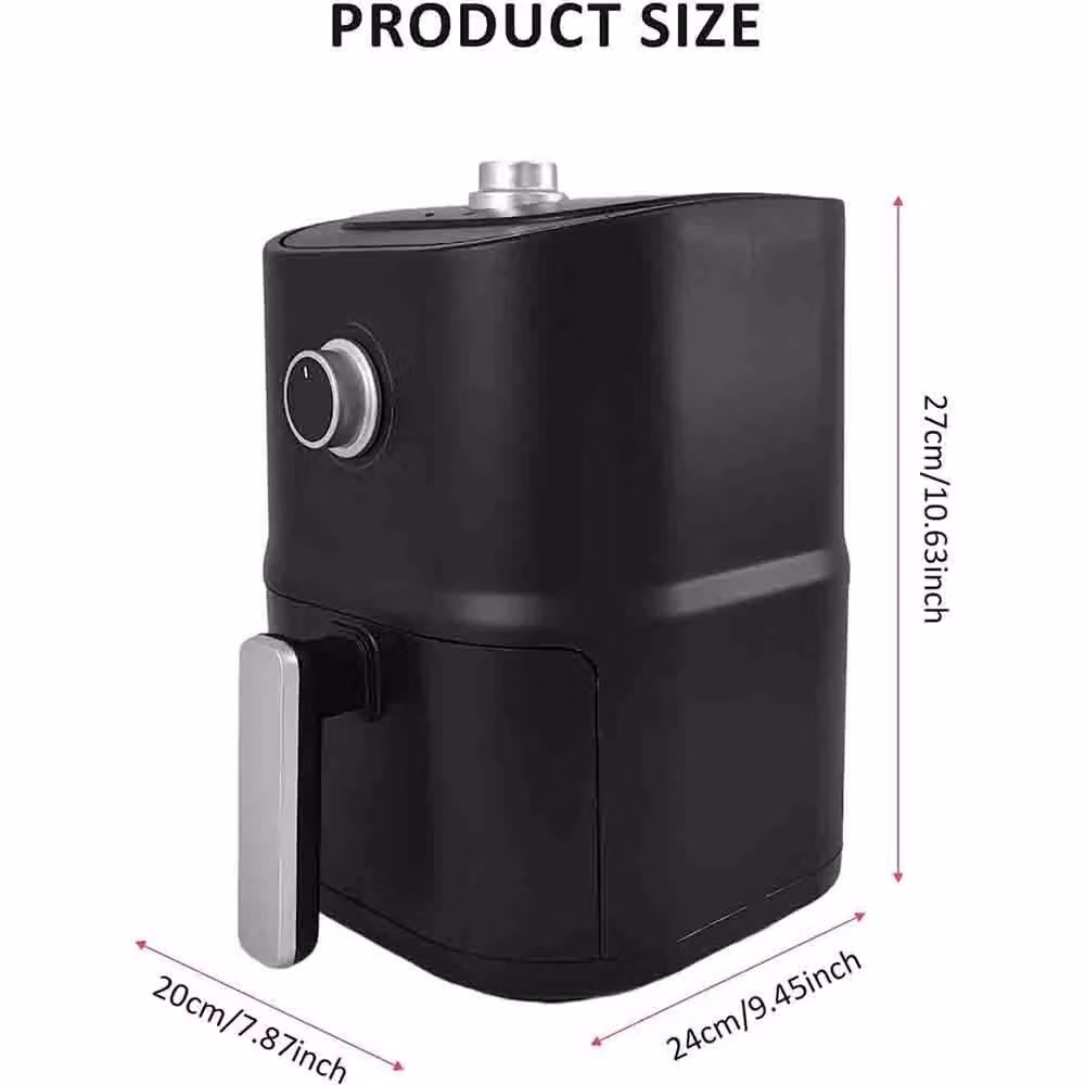EONLION 3L Compact Manual Air Fryer in Black – 2
