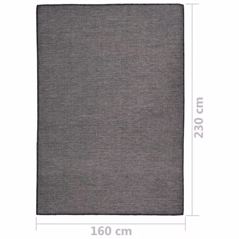 Berkfield Home Grey Outdoor Flatweave Round Rug, Diameter: 160 cm