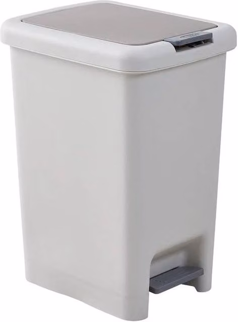 KORVIXA 8L Slim Pedal Bin in Grey with Removable Inner Bucket