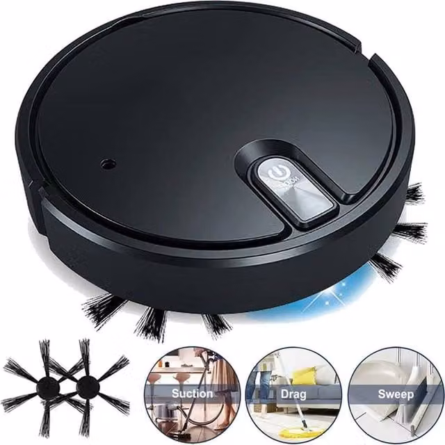 EONLION Smart Robot Vacuum Cleaner Automatic Floor Sweeper in Black – 1