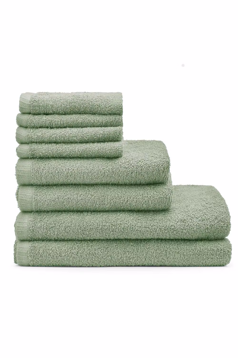 Catherine Lansfield 8 Piece Quick Dry Cotton Towel Set in Green – 3