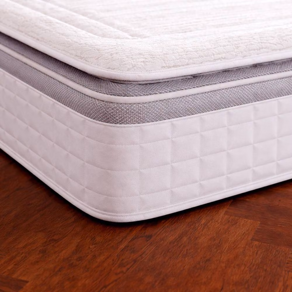 Desire Deco Laurel 3000 Hybrid Pocket Spring Pillow Top Mattress in White, W/D/H: 140 x 200 cm – 3