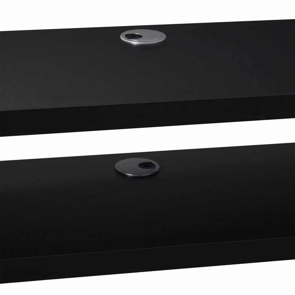 EONLION Modern Wall Mounted Floating TV Stand Component Shelf in Black W/D/H: 100 x 50 x 50 cm – 4